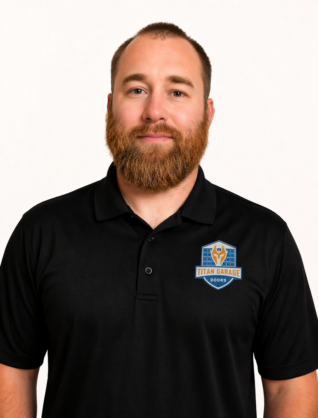 A close-up image of Brandon E., sales & business development manager at Titan Garage Doors WI