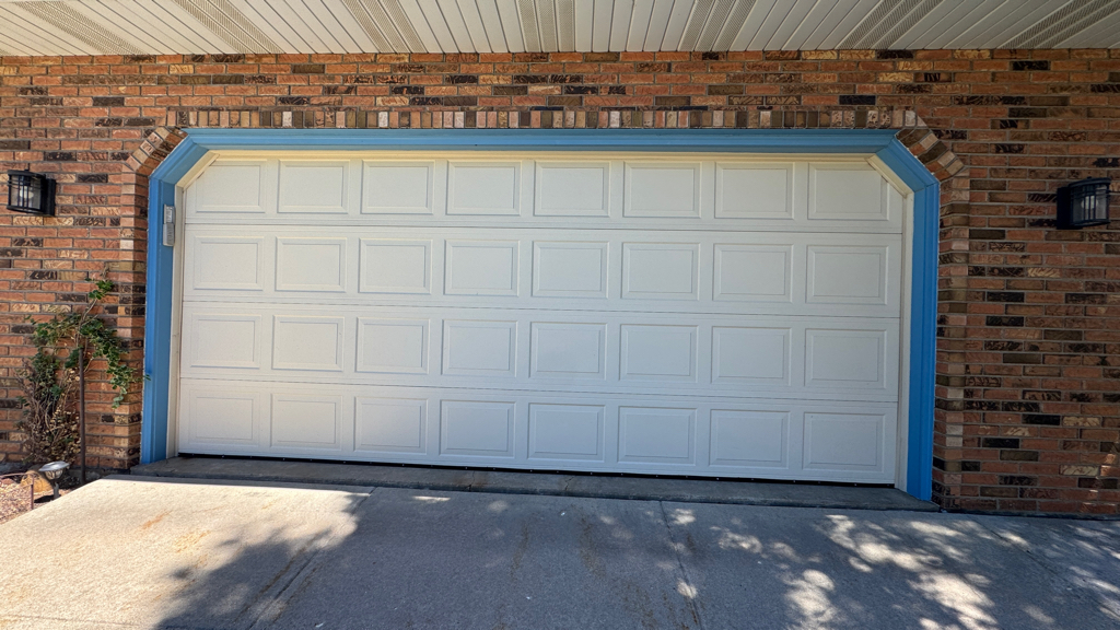   Garage door installation for a residential sectional garage door  
